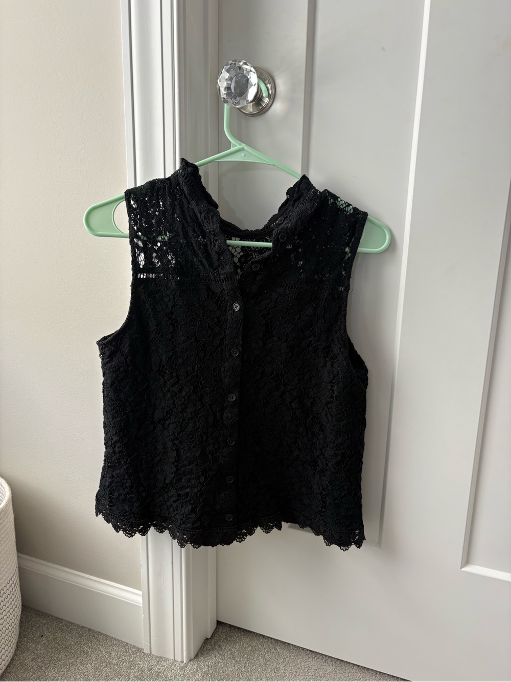Jack by BB Dakota Black Lace Sleeveless Top